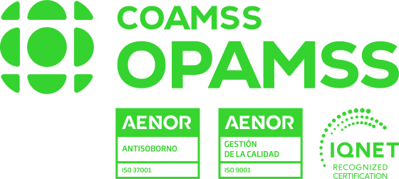 COAMSS · OPAMSS con certificaciones AENOR ISO 37001 antisoborno, AENOR ISO 9001 gestión de la calidad e IQNET